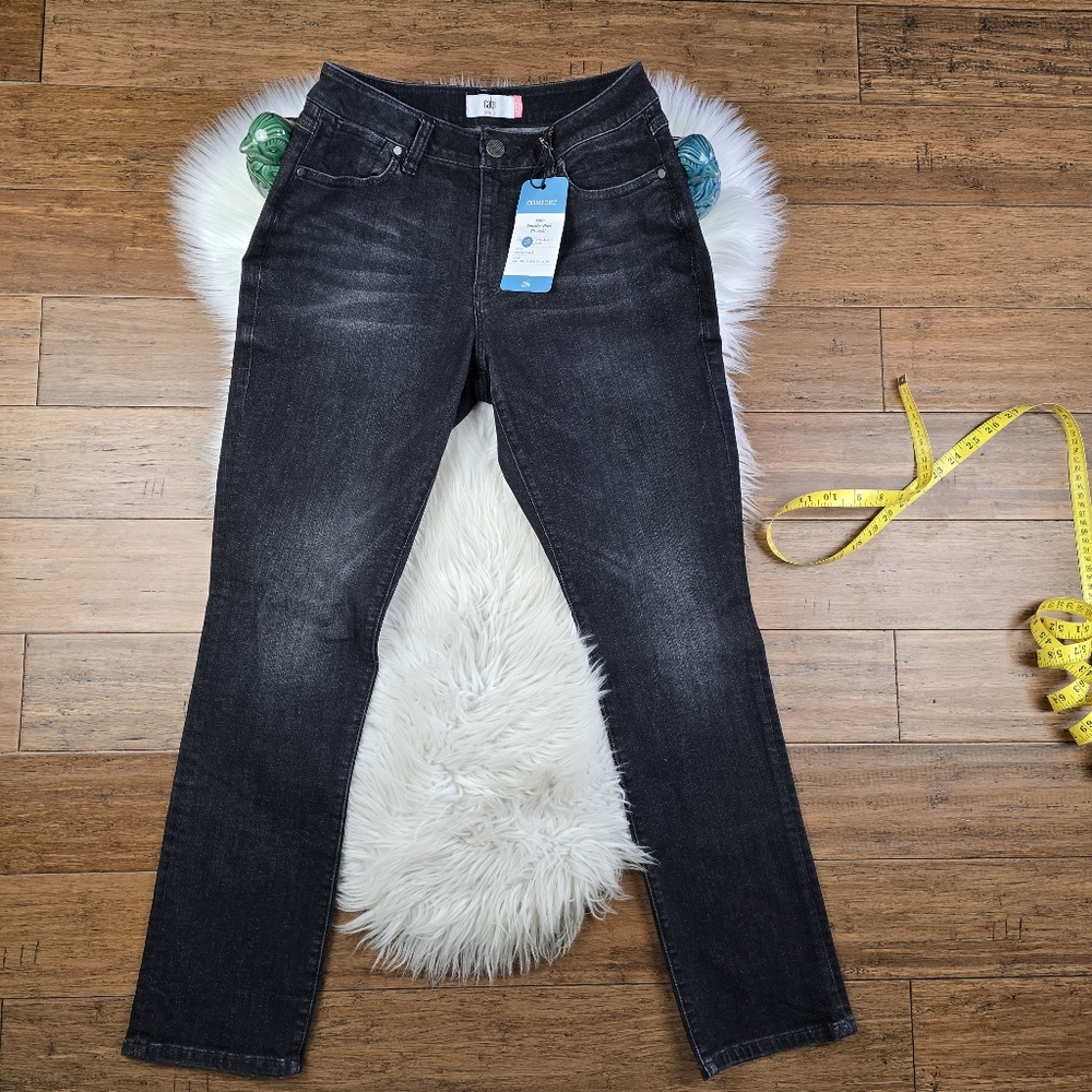 Cabi High Straight Black Jeans #3560 Size 10